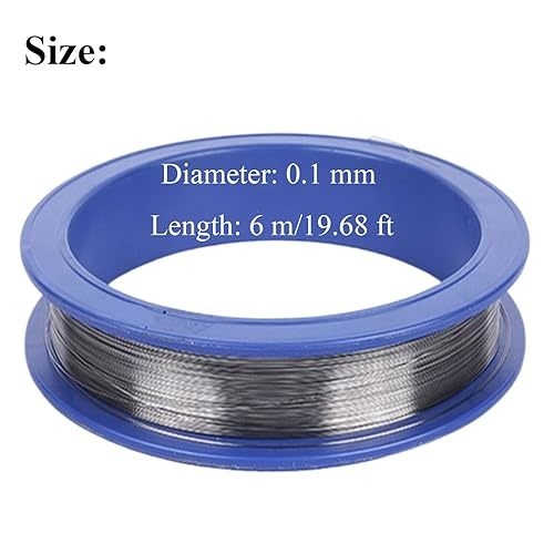 Alambre de tungsteno de alta pureza, 99.95% de pureza, diámetro del alambre de metal 0.09 mm-0.15 mm, longitud 6 m para laboratorio industrial