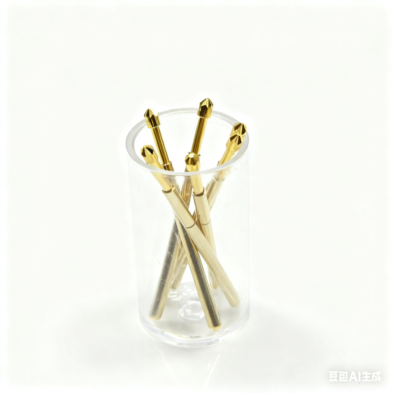 Customized Gold Plated Spring Test Probe with 1.90mm Pitch and 1.35mm/1.40mm Mounting Hole for PCB ICT Testing