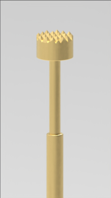 Probe de prueba de resorte de 100 mil con punta de corona y inyector de BeCu para una alta precisión de golpe