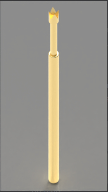 Probe de prueba de resorte de 100 mil con punta de corona y inyector de BeCu para una alta precisión de golpe