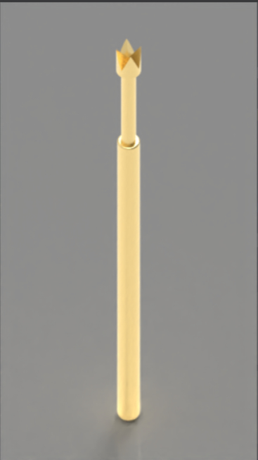 Probe de prueba de resorte de 100 mil con punta de corona y inyector de BeCu para una alta precisión de golpe