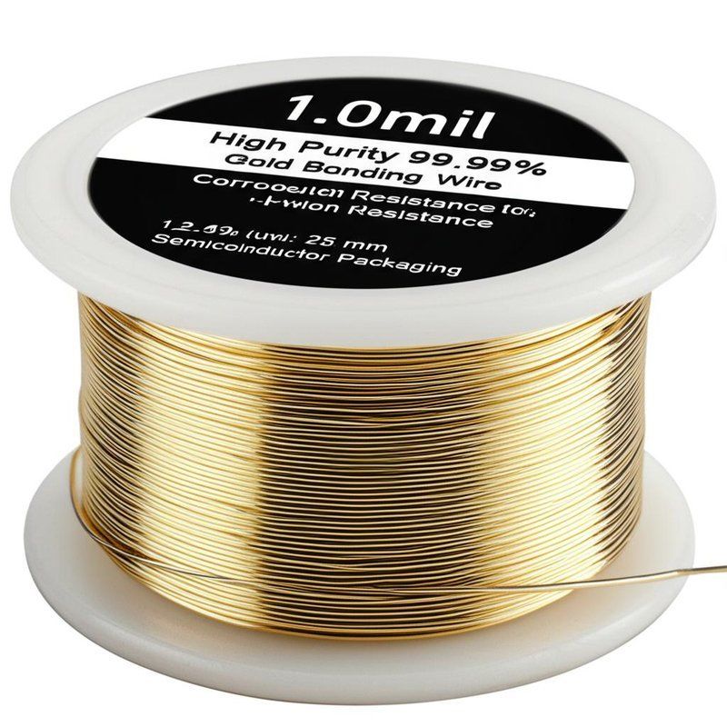 1.0mil Alta pureza 99,99% alambre de unión de oro con resistencia a la corrosión para envases de semiconductores
