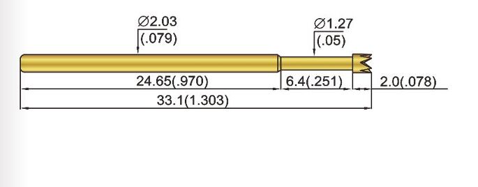 Proba de prueba de resorte de acero inoxidable de tamaños personalizados con chorro BeCu/SK4 para aplicaciones TIC