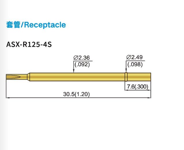 Proba de prueba de resorte de acero inoxidable de tamaños personalizados con chorro BeCu/SK4 para aplicaciones TIC